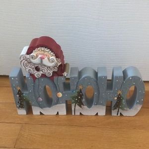 Ho Ho Ho Santa Christmas Holiday sign with Christmas trees.  Cute.